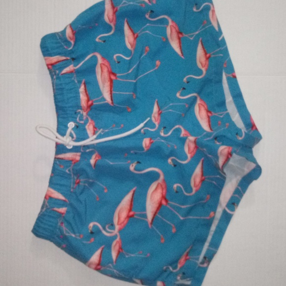 ASOS FLAMINGOS PRINT SWIM SHORT'S - Picture 2 of 11